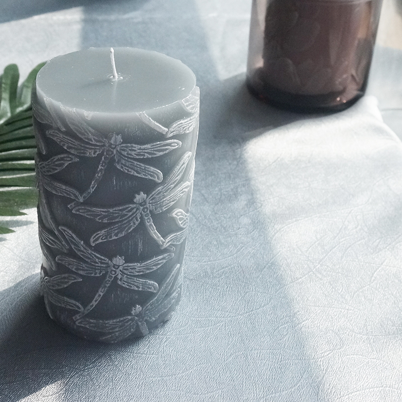 Embossed luxury Christmas scented pillar candle Australia for home fragrance 